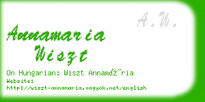 annamaria wiszt business card